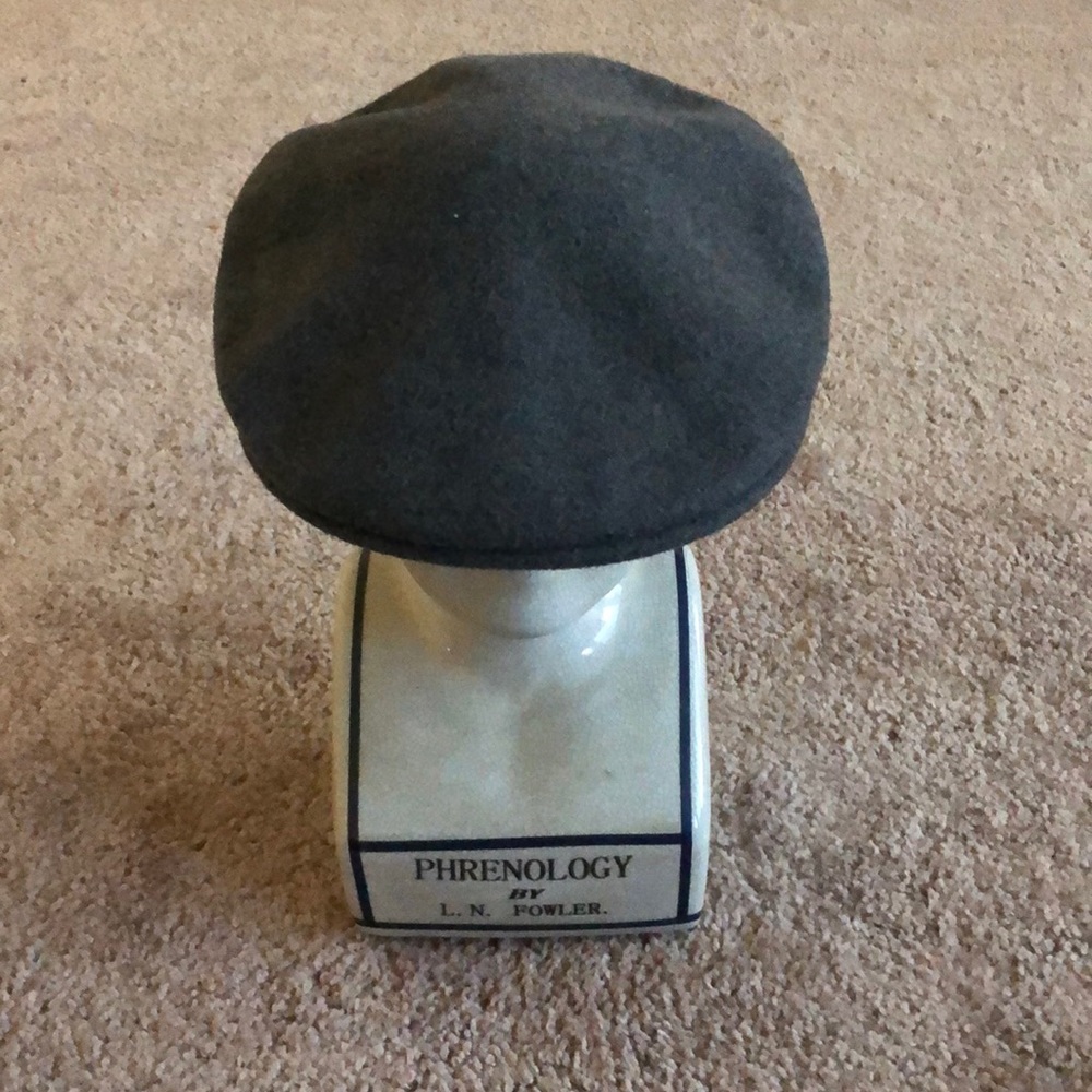 Dark gray wool 504 style Kangol hat.